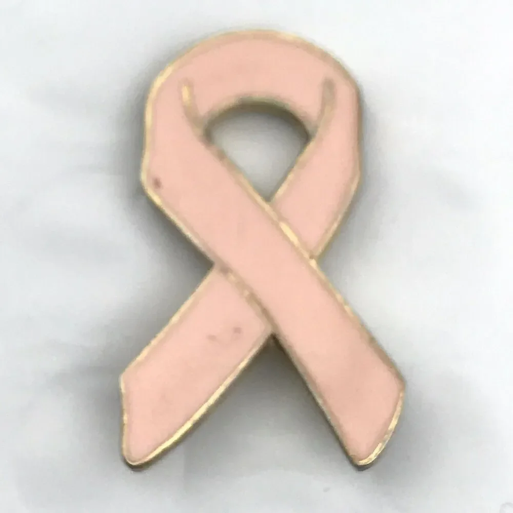 Pink Ribbon Metal Vintage Small Pin Breast Cancer Awareness